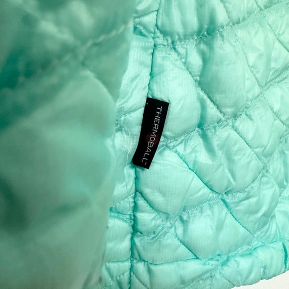The North Face womens thermoball turquoise blue purple quilted coat jacket SP - Picture 8 of 9
